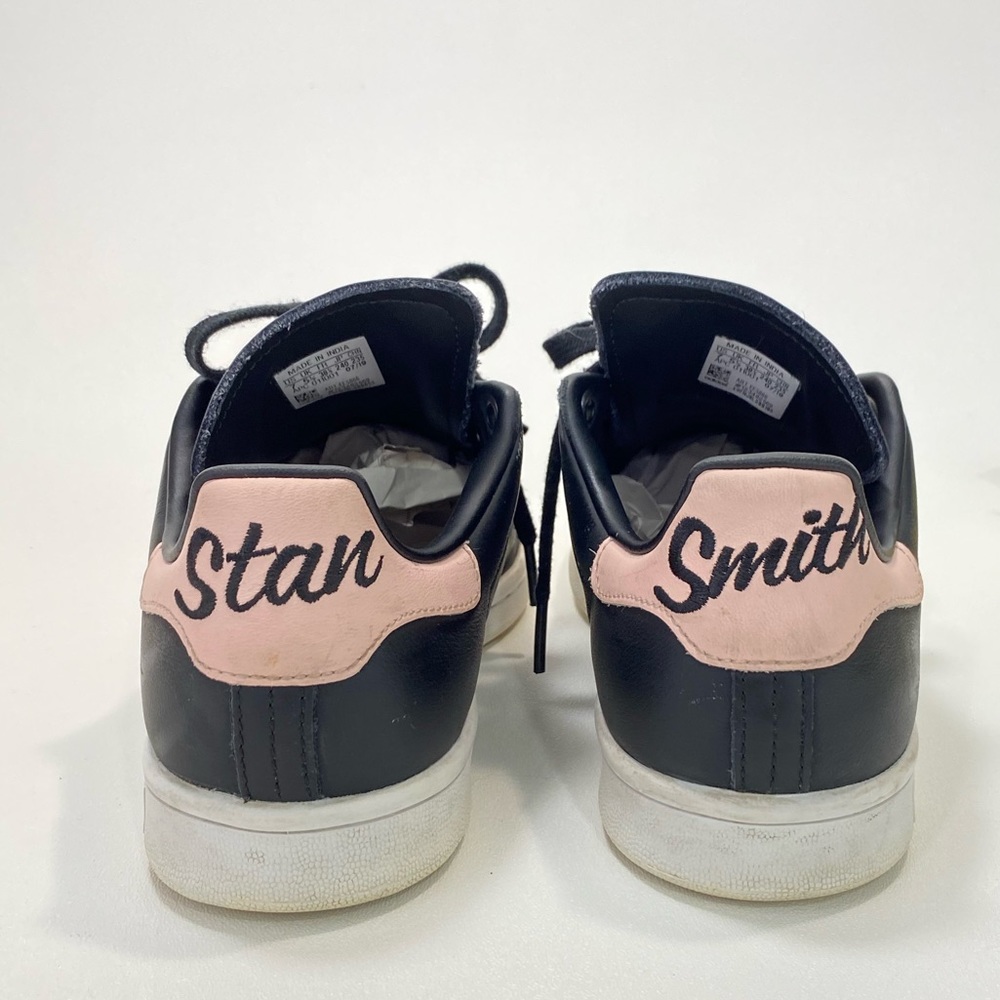 Stan Smith Adidas Black Blush Pink Signature Retro Logo Womens 7 Mens 6 Pastel